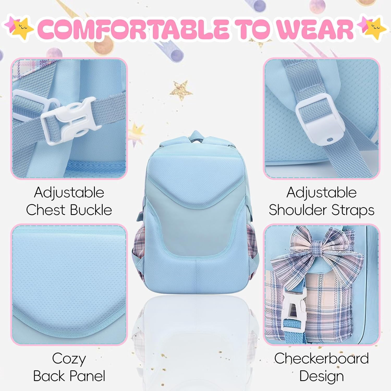 Gynky School Backpack  School Bags for Middle School Students Book Bag for Elementary Primary Kawaii Backpack