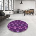 thumbnail image 4 of Ahgly Company Machine Washable Indoor Square Transitional Dark Orchid Purple Area Rugs, 8' Square, 4 of 7