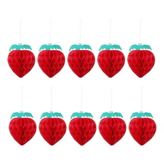 10 Pcs Strawberry Honeycomb Balls Wreath Decor Honey Combs Decor Tissue  Honeycomb Strawberry Balls Paper Hanging Wall Decoration - AliExpress