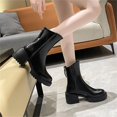 thumbnail image 6 of Mepaouo Women's Chelsea Boots Platform Elastic Ankle Rain Boots Lug Sole Comfortable Slip on Booties, 6 of 9