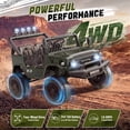 thumbnail image 3 of 24V 7AH Power Car Wheels with Remote Control, Licensed Toyota FJ Ride on Cars for Big Kids, 2 Seater Electric Car with 4 Motors, Music, LED Light, Green, 3 of 10