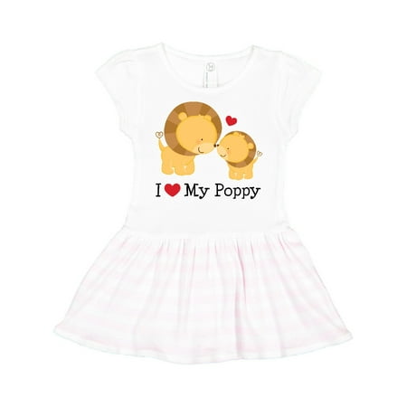 

Inktastic I Love My Poppy Grandpa Gift Toddler Girl Dress