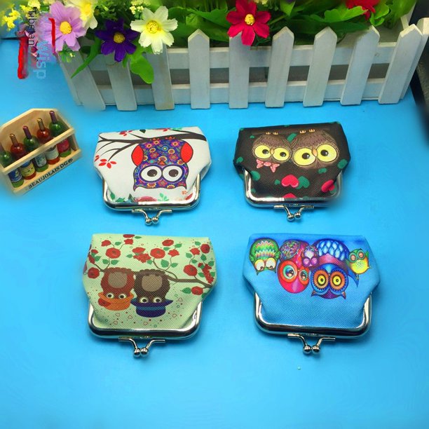Monedero de moda con forma de búho, billetera pequeña creativa, tarjeta, regalo pequeño