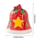 thumbnail image 3 of Portavelas navideños estilo estadounidense con lazo y campanillas personalizadas. Portavelas decorativos de cerámica para mesa o entrada. Pieza decorativa para aromaterapia. Candelabro de cerámica con, 3 of 6