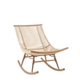 thumbnail image 3 of Christopher Knight Home 3-Piece Smooth Arc Outdoor Rocking Chair with 10.8" Side Table, Beige Rattan, 3 of 12