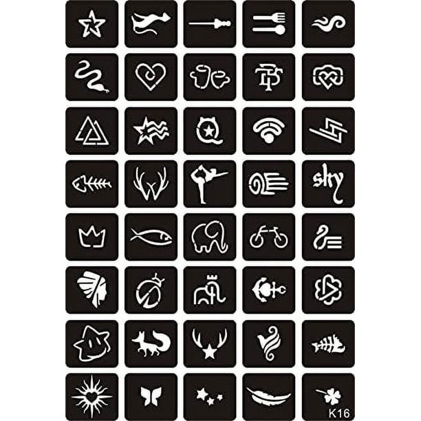 Kotbs 6 Sheets Semi Permanent Tiny Tattoo Stencils, 158pcs Henna Girls & Boys Tattoo Stencil Temporary Tattoos for Kids Body Art Template - Walmart Business Supplies kotbs-6-sheets-semi-permanent-tiny-tattoo-stencils-158pcs-henna-girls-boys-tattoo-stencil-temporary-tattoos-for-kids-body-art-template-walmart-business-supplies
