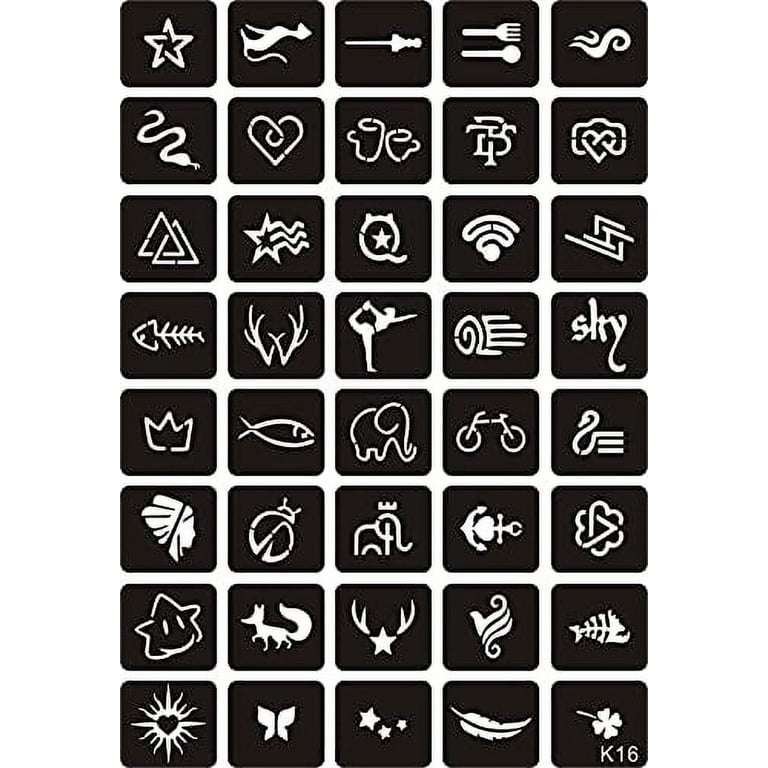 Kotbs 6 Sheets Semi Permanent Tiny Tattoo Stencils, 158pcs Henna Girls & Boys Tattoo Stencil Temporary Tattoos for Kids Body Art Template - Walmart.com kotbs-6-sheets-semi-permanent-tiny-tattoo-stencils-158pcs-henna-girls-boys-tattoo-stencil-temporary-tattoos-for-kids-body-art-template-walmart-com