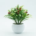 thumbnail image 3 of SPRING PARK Artificial Flower Berry Potted Plants Bonsai, Fake Plants for Home Office Decor, 3 of 6