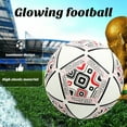 thumbnail image 3 of Sioweci Soccer Ball Glow in The Dark Elastic Machine Stitched PVC Inflatable Secondary School Training Match Football Blue, 3 of 13