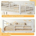 thumbnail image 5 of IVV Twin-Over-Twin Size Bunk Bed with Ladder and Guardrail, Under-Bed Storage Space, Sturdy Metal Frame, White, 5 of 9