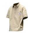 thumbnail image 3 of Camisa de manga corta para hombre, camiseta informal, ropa de calle, camisa cargo elegante. 3XL, 3 of 7
