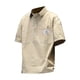 thumbnail image 3 of Camisa de manga corta para hombre, camiseta informal, ropa de calle, camisa cargo elegante. 3XL, 3 of 7
