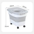thumbnail image 2 of CUITING Wood Pellet Storage Container with Airtight Transparent Lid and Detachable Wheels Large Capacity Pellet Bucket Holds 23 lbs Ideal for Wood Pellets Fuel Pellets and Wood Chips Fold, 2 of 6