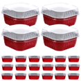 thumbnail image 2 of 40 Cajas de aluminio para tartas XCF color Rojo 11,20 X 11,20 X 4,30 cm capacidad 300 ml, 2 of 2