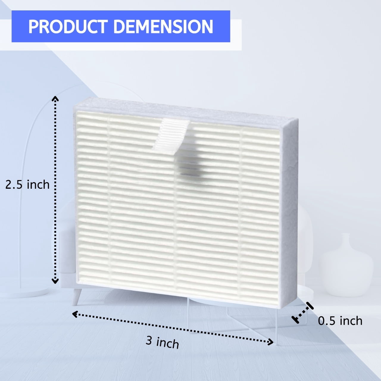 Nisipra AP03 Replacement HEPA Filter for Portable Small Air Purifier Model AP03, 8 Packs