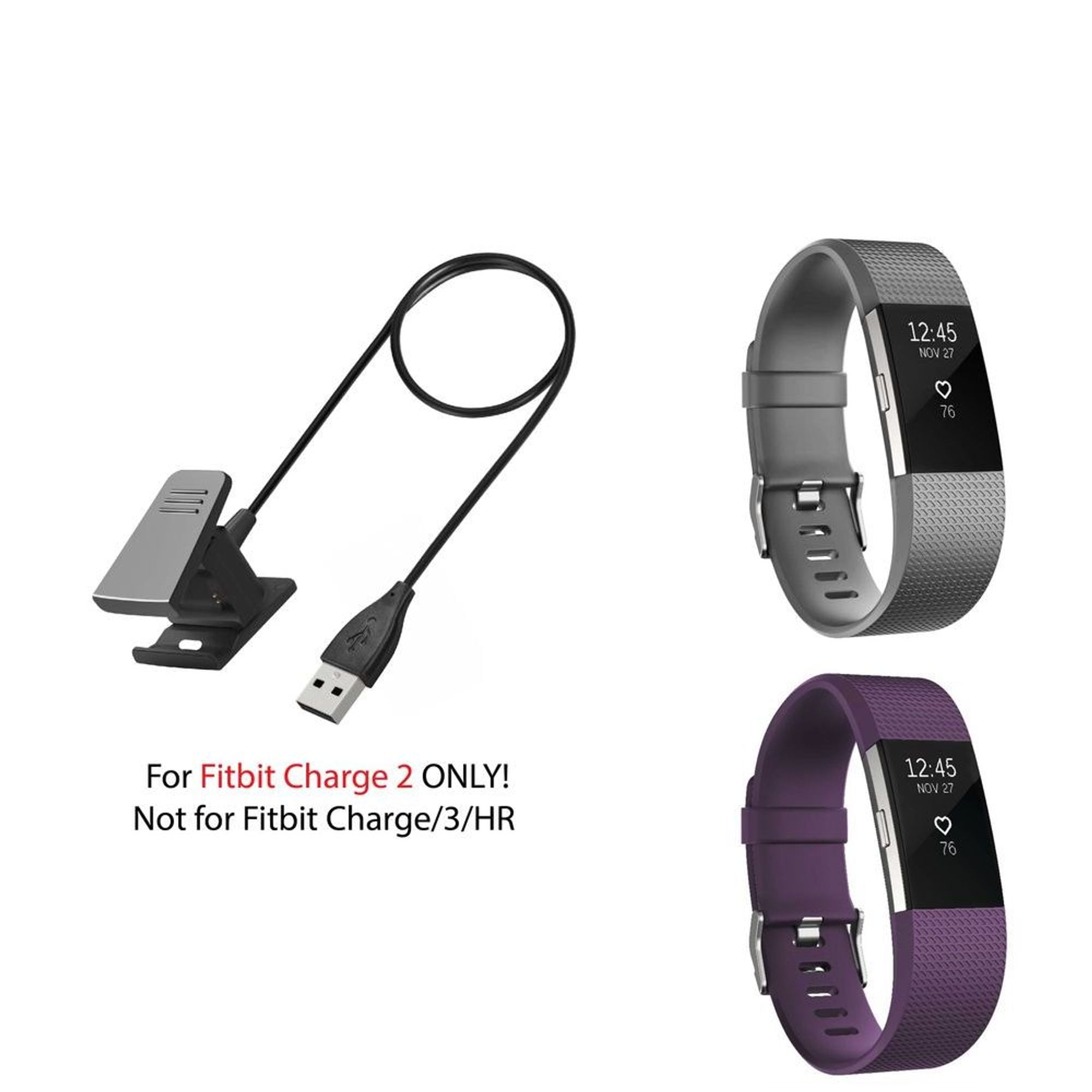 Fitbit Charge 2 Bands and Fitbit Charge 2 Charger by Zodaca 2 pack