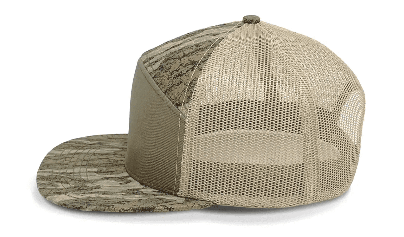 Heritage Pride Men's Camo Trucker Hat - Elk Antler Hunting Camouflage Snapback Cap, Bottomland/Balsa