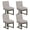 Beige + Gray, variant on Costway 2PCS Wooden Dining Chairs Modern Farmhouse Fabric Upholstered Kitchen Chairs Beige + Gray