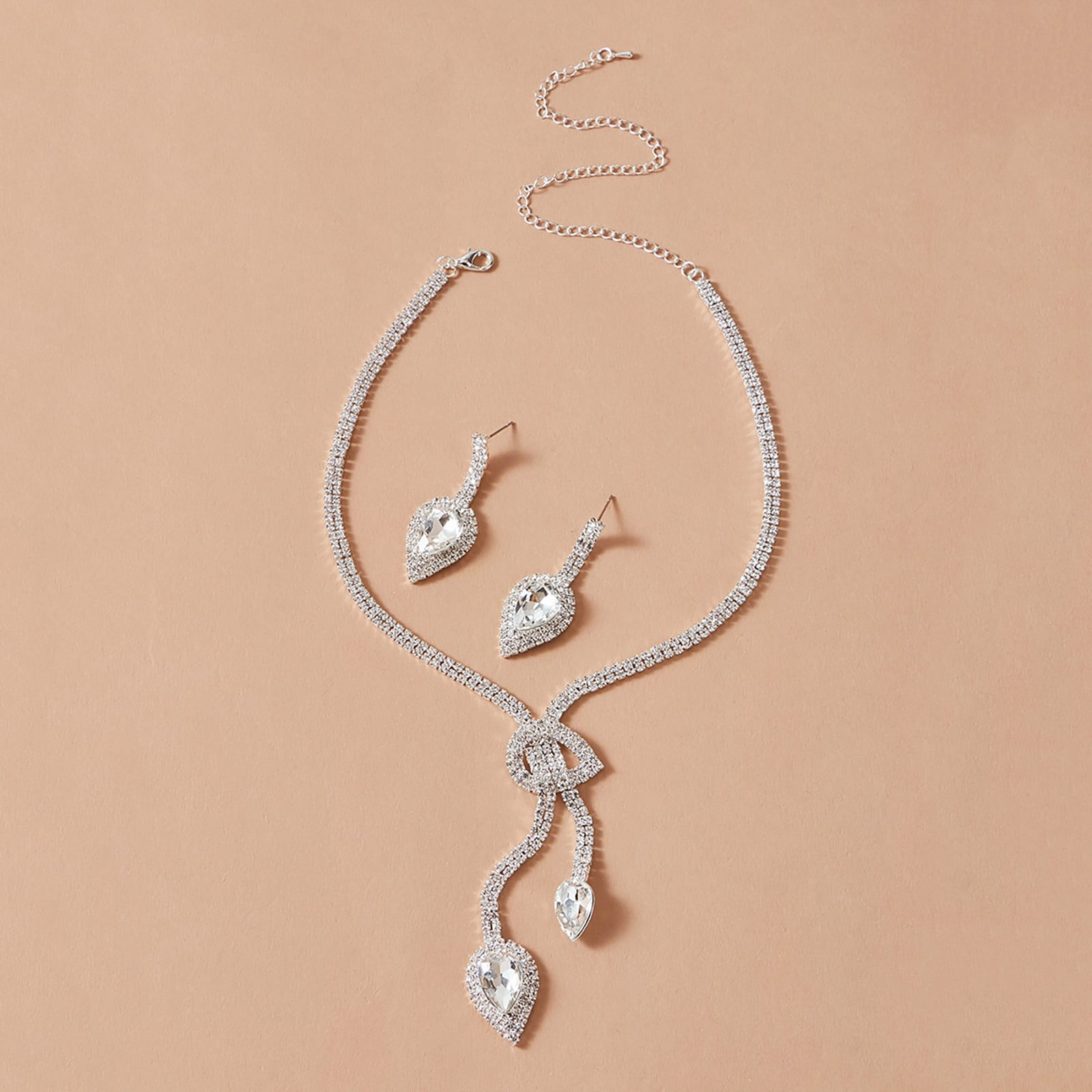 Jewelry On Clearance Ladies Diamond Pearl Necklace Bracelet