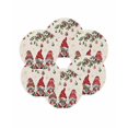 thumbnail image 7 of 15 Inch Round Placemats Set of 6, Red Gnomes Christmas Non Slip Heat Insulation PP Table Mats, Xmas Ball Gifts Snowflake Rustic Washable Place Mats for Kitchen Dining Party Table Decor, 7 of 7