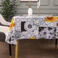 thumbnail image 3 of Heavy Duty Vinyl Tablecloth with Flannel Backing Waterproof Oil-Proof PVC Table Cloth Stain-Resistant Wipeable Rectangle or Square Table Cover for Indoor and Outdoor (Sunflower, 60X102 Inch), 3 of 6