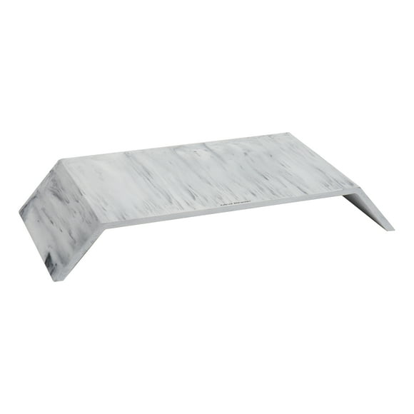 Mind Reader Marbella Collection , Support de Moniteur, Bureau, Résine, Blanc