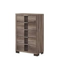 thumbnail image 4 of 3Pc Beautiful Bedroom Suite Gray/Black Finish Queen Size Sleek Bed Chest Nightstand Set, 4 of 7