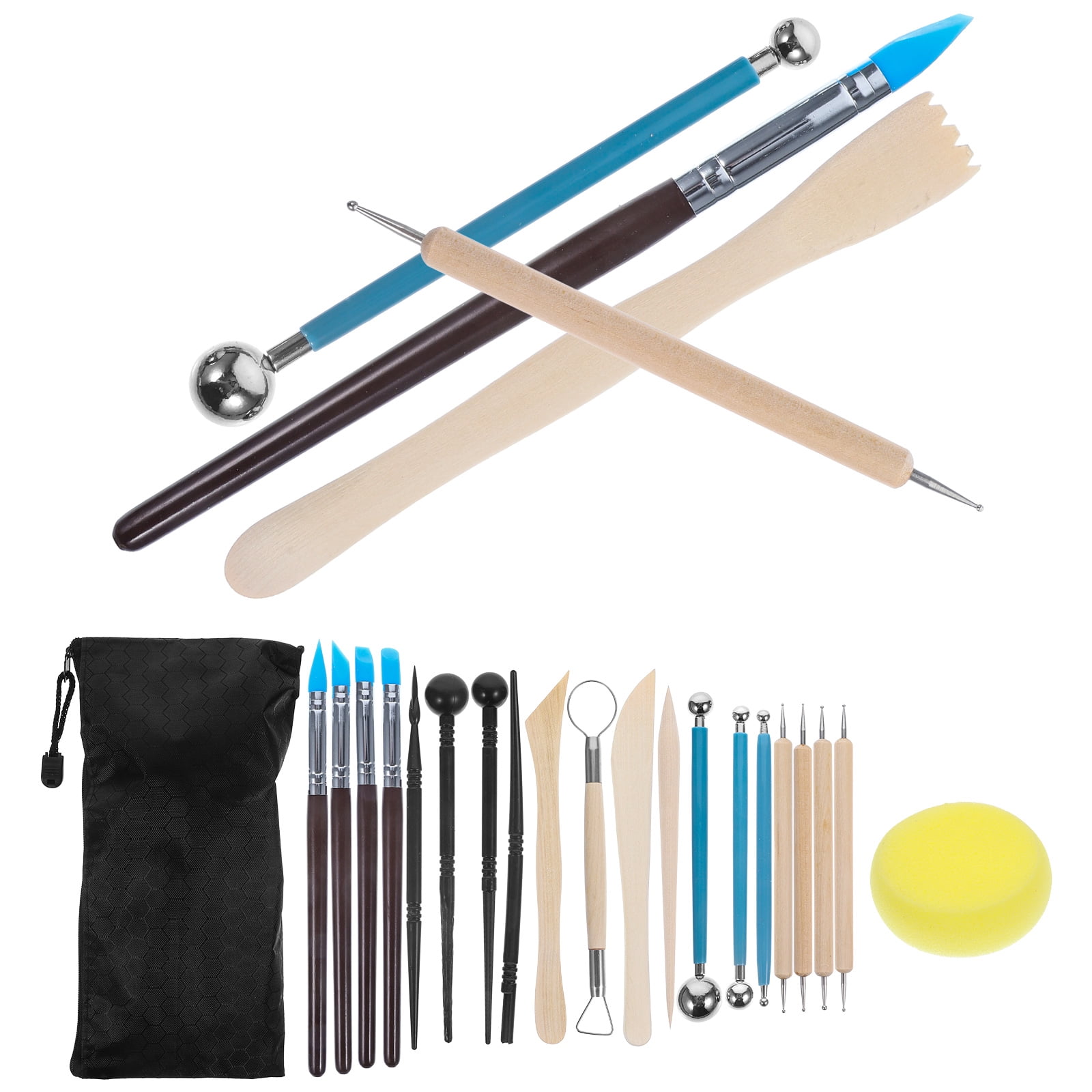 FRCOLOR 1 Set of Reusable DIY Clay Tools Pottery Sculpting Tools Clay Carving Supplies for Beginner,11.81"X7.87"X0.79"