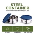 thumbnail image 3 of oliveware with Device Wonder Stainless Steel Containers, Leak Proof & Spill Proof, Dishwasher Safe, Set of 2 (450ml) Each - Blue, 3 of 5