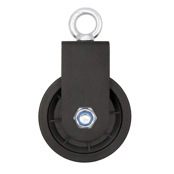 Bloque de polea giratoria, bloque de polea simple con soporte de montaje en U Rueda de rodillo de polea de elevación de pivote para levantamiento de pesas de polea de cuerda de alambre, 1 pieza Adepaton YQ-1615