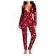 thumbnail image 1 of Pijama con estampado de nota Musical para mujer, mono Bodycon con abotonado, ropa de dormir abotonada con solapa en el trasero, combinación para mujer, 1 of 4