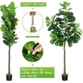 thumbnail image 6 of 6.9FT Artificial Plant Fiddle Leaf Fig Tree, 83inch Fake Plants Tree in Pot, Faux Tree with 112 Leaves Nearly Natural Artificial Plant for Home Decor Indoor Outdoor Office Perfect Housewarming Gift, 6 of 7