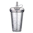thumbnail image 1 of JIEMUCES Tasse à Café Glacé Étanche Réutilisable Pipette Droite avec Pailles Intégrées Double Paroi Isolée Gobelet à Café Glacé Dessin Animé, 1 of 8