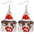 thumbnail image 1 of Pendientes de Navidad Ganfancp de Cuero Adornos Navideños 1 Par, 1 of 1