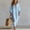 Sky Blue, variant on Morttic Women's V-Neck Three-Quarter Sleeve Maxi Dress – Bohemian Lazy Vacation Style for Spring/Summer Beach & Daily Wear Pink,S