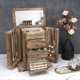 thumbnail image 2 of Jewellery Box For Women Girls, Rustic Wooden Large Jewelry Boxes & Organisers With Mirror, 4 Layer Jewellery Organiser Box For Rings Earrings Necklace, 2 of 5