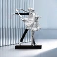 thumbnail image 1 of Estatua De Bailarina De Ballet Resina Ballet Chica Estatua Arte Doble Bailarina Figuras Artesanales (A Plata), 1 of 7