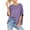 Purple, variant on Short Sleeve Women Oversized T-Shirt Summer Casual Loose Tee Tops