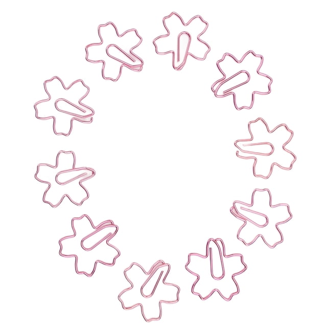 Forme de Fleur Trombones, 100pcs Clips de Papier Drôle Trombones en Métal Magistralement Créé