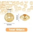 thumbnail image 5 of 100pcs Golden Tibetan Style Spacer Beads 6.5mm in Diameter Metal Bicone Loose Charm Beads for Woman Real 18K Gold Plated Alloy Spacer Beads for Bracelet Necklace Jewelry Making, 5 of 6