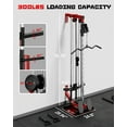 thumbnail image 3 of Mitonos Cable Crossover Machine, Wall Mount LAT Pull Down Machine with 18 Positions Dual Pulley System with Removable Footplate for Garage Home Gym, 3 of 8