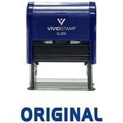 Vivid Stamp Original Self Inking Rubber Stamp (Blue Ink) - Medium