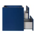 thumbnail image 4 of Wall Mount Sink Vanity Cabinet, Blue, Wood, Hotel Bedroom Bathroom, Modern Contemporary HB33624, 4 of 9