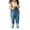 Blue, variant on Coerni Girls Jean Overalls Loose Casual Denim Bib Pants Jumpsuit Spring Summer Cute Button Strps Workwear 6M-10Y