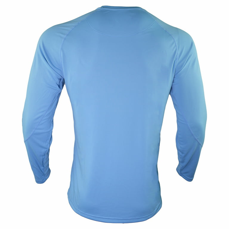 PAKUSISUP Mens Fishing PFG Shirts UPF Long Sleeve Fishing Shirts for Hiking Running Cycling, Men's, Size: XL, Blue