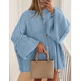 thumbnail image 5 of Suéter PRETTYGARDEN con Botones y Mangas Farol Azul Claro Talla L, 5 of 5