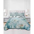thumbnail image 2 of Twin Quilt Bedding Set, Coastal Octopus Reversible Summer Quilt 3 Pieces, Farmhouse Eucalyptus Leaf Marine Lifes Lightweight Bedspreads Coverlets with 2 Pillow Shams for All Seasons, 2 of 5