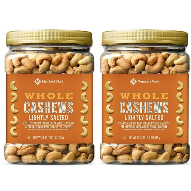 Lightly salted whole cashews (33 oz) Pack of 2