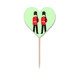 thumbnail image 1 of Traje de palillo de dientes Unbranded Etiqueta del corazón de la bandera, 1 of 3