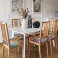 thumbnail image 3 of Set of 4 Removable Chair Seat Covers for Dining Room, Watercolor Flowers Stretchable Wedding Party Chair Slipcovers Cushion Protector Rainbow Floral Furniture Decor, 16.9x16.9 Inches, 3 of 6